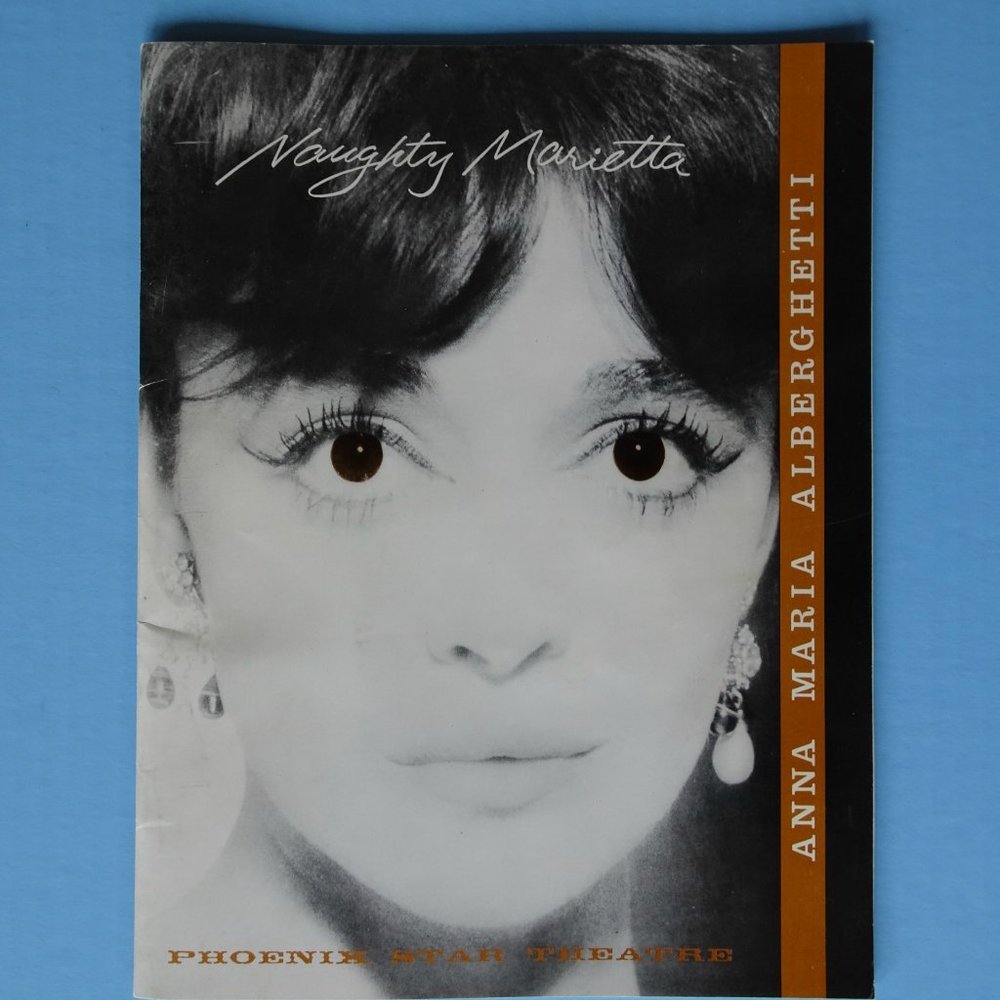 Anna Maria Alberghetti Actress Vintage 1964 Theatre Theater Program Cast Musical